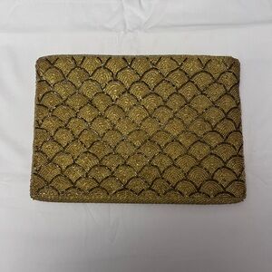 Vintage Andre Cellini Gold Celestial Beaded Cluth Purse Wallet